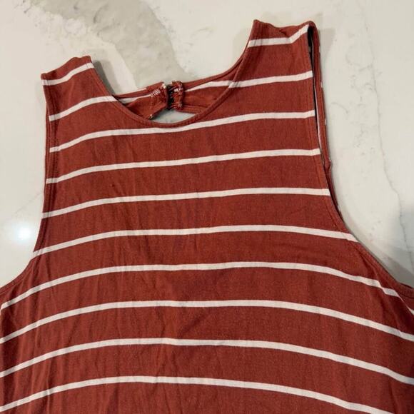 American Eagle Outfitters Striped Stretch Tank Dress Womens Medium Keyhole Back - Picture 3 of 9